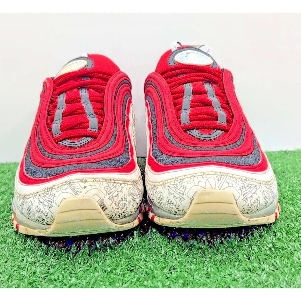 Nike Air Max 97 Jayson Tatum Men's 9.5 Medium White Red Silver‎ Black CJ9780-600